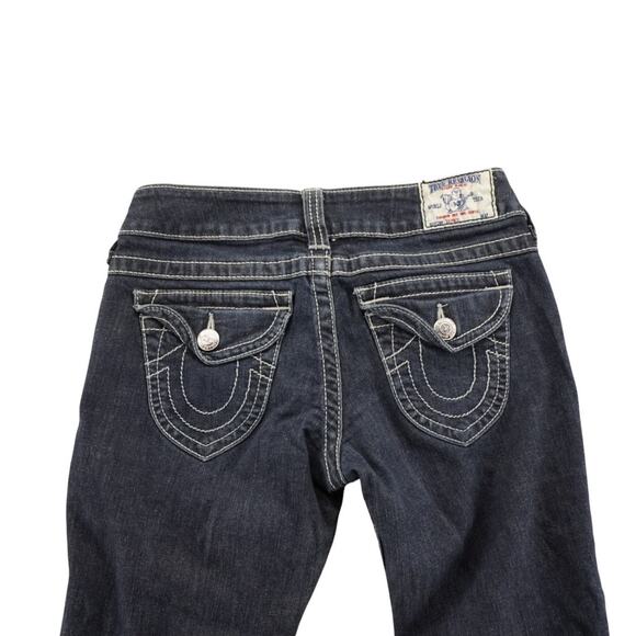 True Religion Brand Jeans Women’s 28 Made in USA Dark Wash Flap Pocket Skinny - Picture 5 of 5